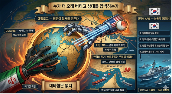 21세기 안보의 새로운 질서에 한국도 적극적으로 편승해야 한다는 의미의 상상도. 김태준 한반도안보문제연구소장 AI 그림