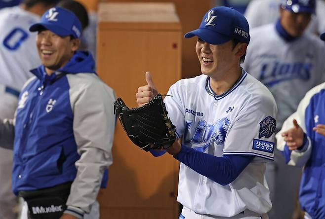 ▲ 미야지 유라(오른쪽) ⓒ삼성 라이온즈