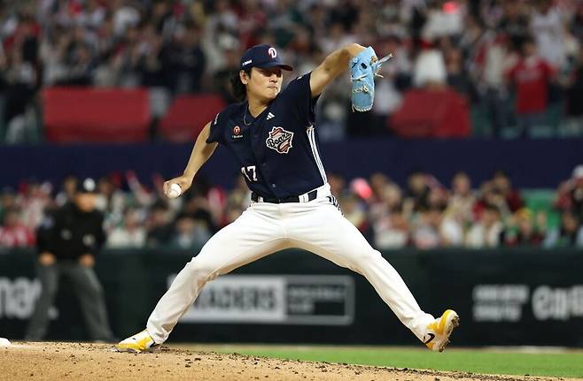 ▲ 올해 괜찮은 스타트를 끊으며 지난해 상대적 부진에서 벗어날 준비를 마친 곽빈 ⓒ두산베어스