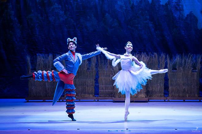 ▲&nbsp;수원시티발레단의 어린이 뮤지컬발페 미운오리새끼 공연 모습./사진제공=수원시티발레단