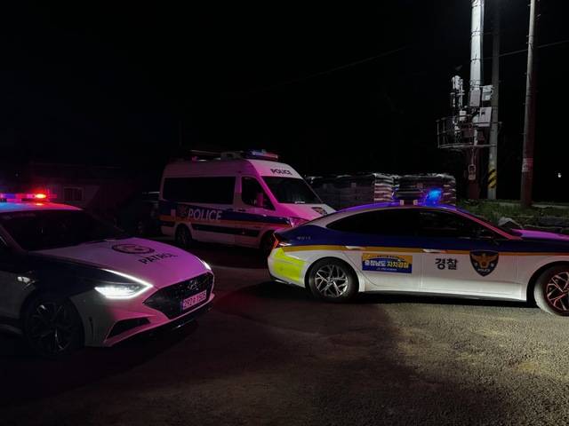 ▲ 살목지 야간통제 사진-예산군 제공