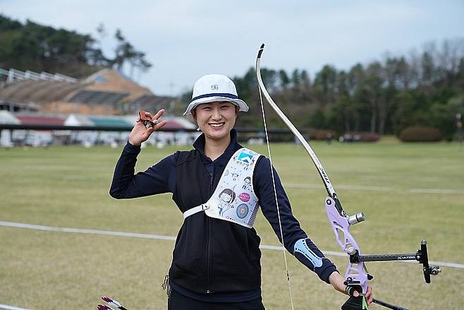 나고야 아시안게임 출전권을 획득한 오예진(광주은행) 모습. 대한양궁협회 제공