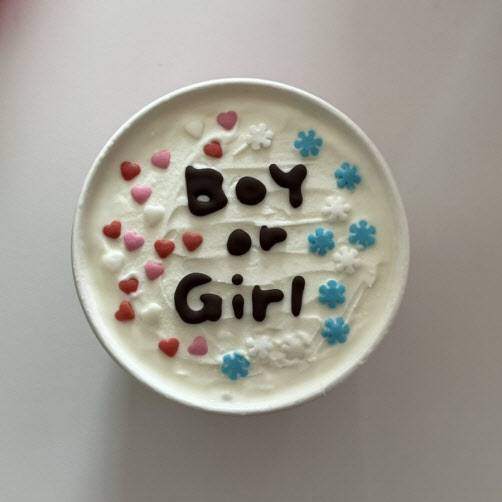 한 SNS에 올라온 아이스크림 젠더리빌 이벤트 캡처 이미지