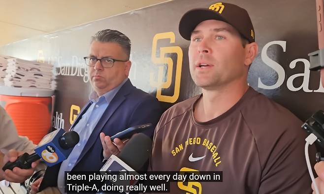 샌디에이고 크레이그 스템먼 감독. 사진캡처=유튜브 채널 MaryTimeTV