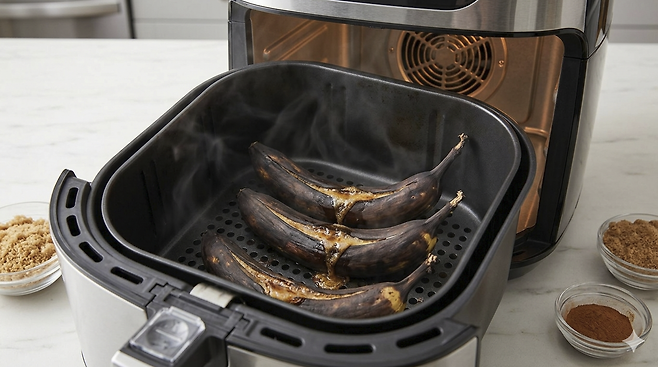 겉은 쫀득하고 속은 부드러운 식감을 원할 땐 에어프라이어를 활용하면 된다. 구글 ‘제미나이’ 생성 이미지