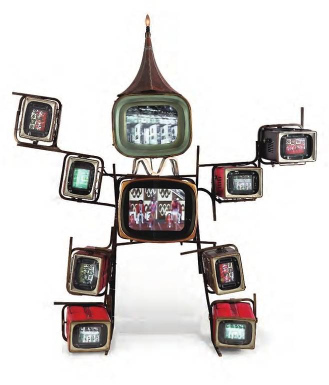 백남준 1997년작 ‘무제(For Blair Thurman)’이 추정가 1억9000만~4억원에 28일 열리는 서울옥션 경매에 오른다. /사진제공=서울옥션