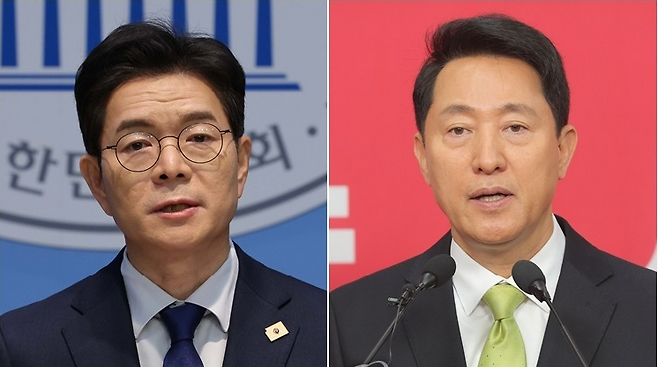 더불어민주당 정원오 서울시장 후보와 국민의힘 오세훈 후보. 연합뉴스