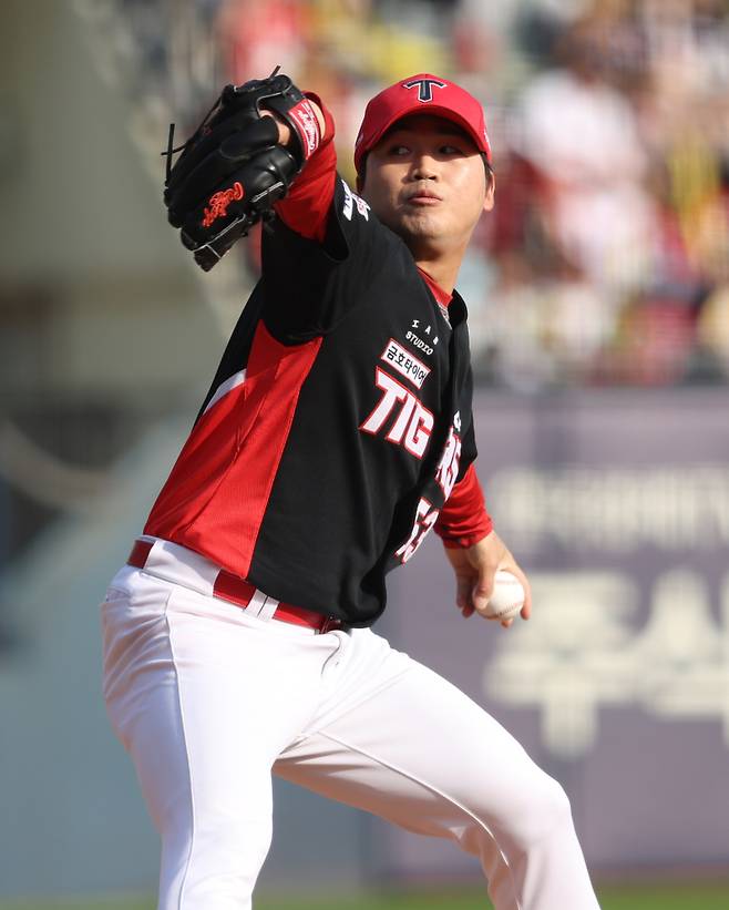 20일 1군 엔트리에서 제외된 왼손 투수 김기훈. KIA 제공