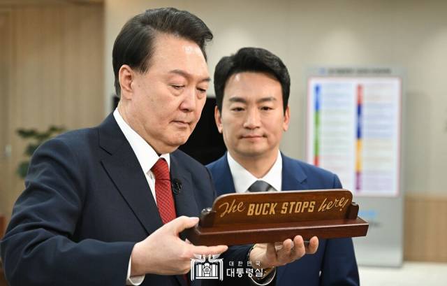 ▲윤석열 전 대통령과 박장범 KBS 사장. ⓒ대통령실