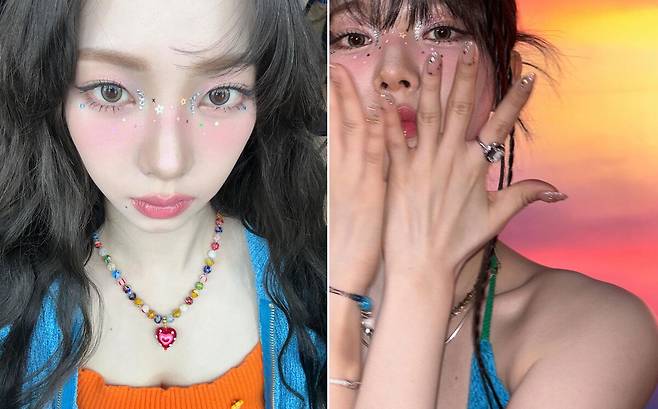 2024년 윔지컬 메이크업을 선보인 카리나. 에스파 카리나 인스타그램 @katarinabluu