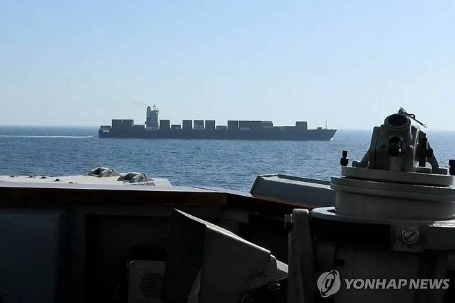 미군에 나포된 이란 화물선 투스카호 [로이터=연합뉴스 자료사진. 재판매 및 db 금지]