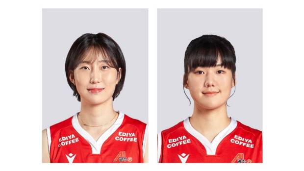 박정아(왼쪽)와 이한비.