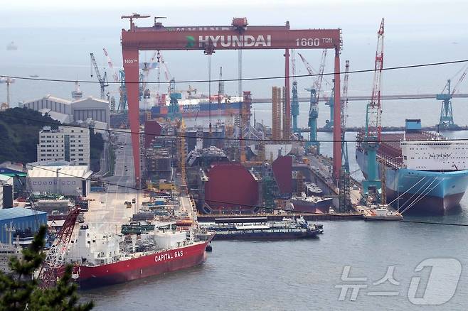 울산 동구에 위치한 HD현대중공업 도크 모습.2025.8.25 ⓒ 뉴스1 김지혜 기자