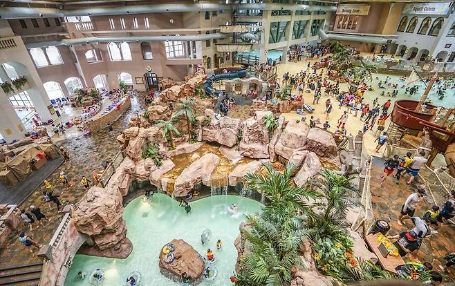 경기 용인시에 위치한 국내 대표 워터파크 캐리비안 베이의 아쿠아틱 센터. 삼성물산 제공