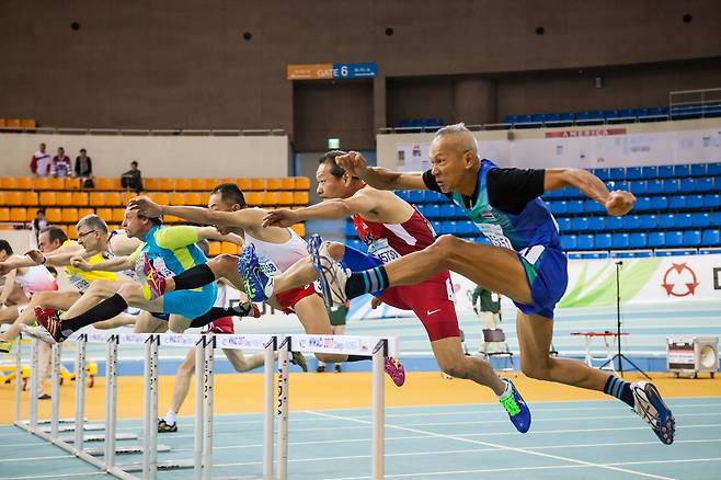 2017년 대구WMAC에서 선수들이 허들 경기를 펼치고 있다. [사진 WMAC 조직위]