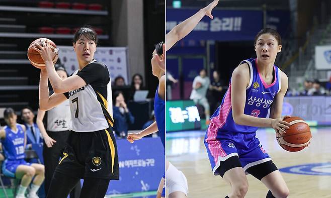 박지수(왼쪽부터), 이해란