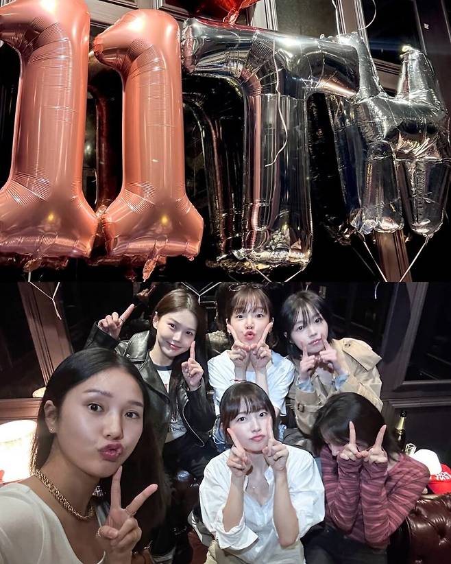 ▲ 오마이걸 멤버 단체 사진. 출처| 효정 인스타그램