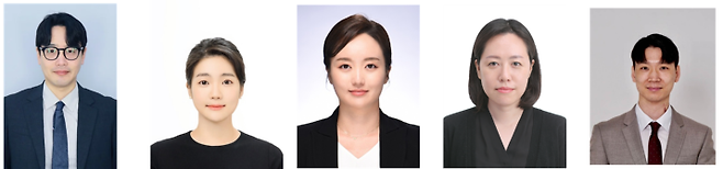 경희대 스마트관광연구소를 거쳐 국내외 교원으로 임용된 연구자들. 사진 왼쪽부터 강성은, 김정현, 권주경, 함주연, 엄태휘 교수. 경희대학교