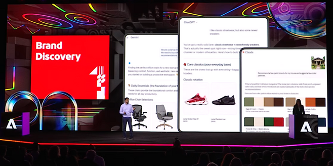 아밋 아후자 어도비 제품 담당 수석부사장(SVP)이 21일(현지시간) 미국 라스베이거스에서 열린 어도비 서밋 2026 기조강연에서 발표하고 있다. [사진=어도비 유튜브 캡처]