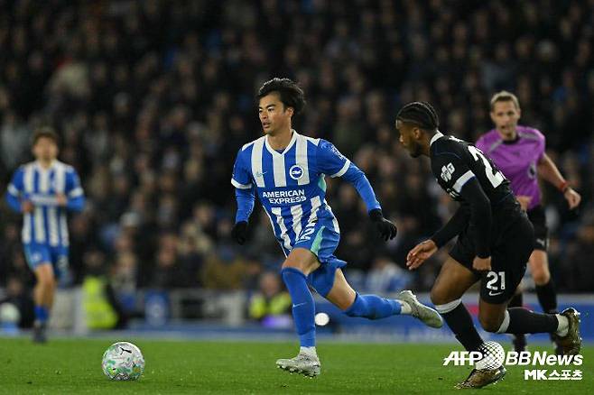 첼시 진영을 뒤흔든 브라이턴 측면 공격수 미토마. 사진=AFPBBNews=News1