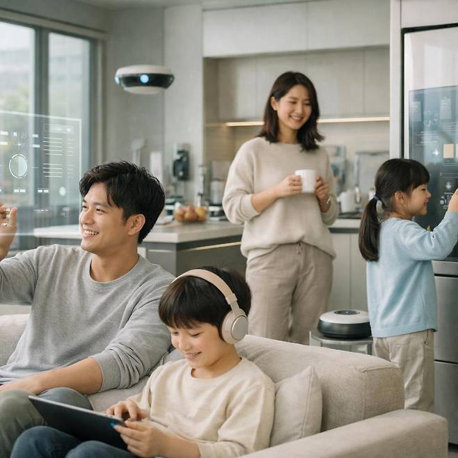 삼성전자는 주거 시스템부터 가전, 디스플레이를 아우르는 전 방위적 AI(인공지능) 혁신 통합 상품을 개발 중이다.