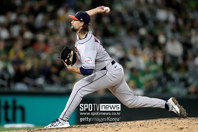 ▲ 휴스턴 애스트로스 라이언 와이스가 22일 2026 메이저리그&nbsp;클리블랜드 가디언스와의 원정경기에 선발 등판했다. 3⅓이닝 5피안타(1피홈런) 4볼넷 4탈삼진 2실점에 그치며 또 조기 강판을 겪었다. 메이저리그에서 계속 고전 중이다.