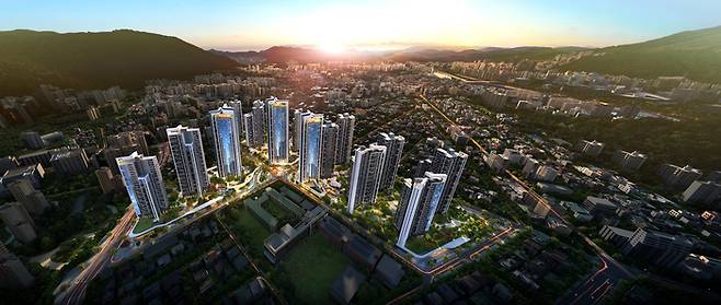 부산 광안5구역 재개발 조감도. / 이미지 : GS건설 제공