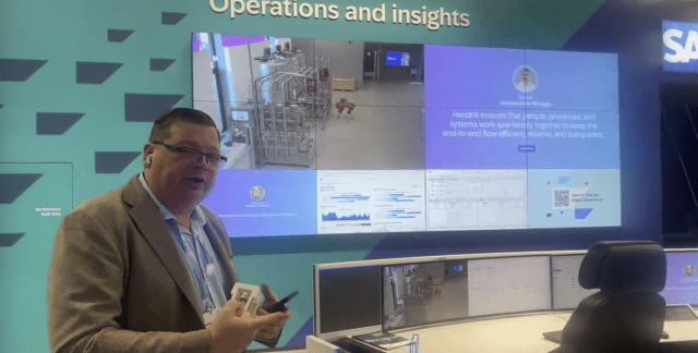 SAP가 공급망 오케스트레이션을 한눈에 볼 수 있는 시스템 대시보드를 전시했다. (사진=SAP)