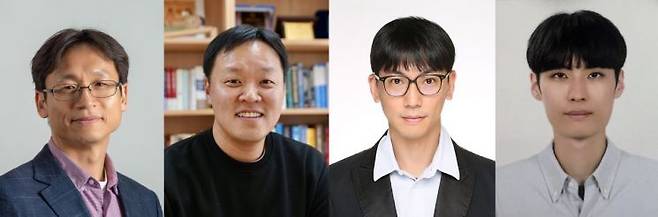연구진, 김봉수 UNIST 교수, 강문성 서강대학교 교수, 강찬모 한국전자통신연구원 책임연구원, 함효빈 UNIST 연구원.  UNIST 제공