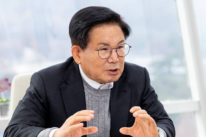 박강수 마포구청장이 조선비즈와 인터뷰하고 있다. /마포구 제공