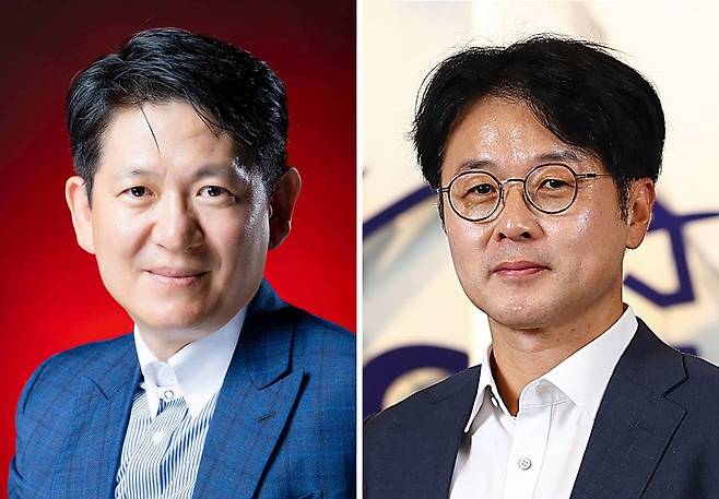 강성부(왼쪽), 목대균