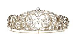 2017년 소더비 런던 경매에 출품된 1880년께 제작된 독일 공가 소장 다이아몬드 티아라. ©Sotheby’s