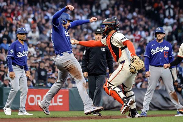 다저스 타선은 지난 두 경기 1점을 내는데 그쳤다. 사진= San Francisco Chronicle via AP= 연합뉴스 제공