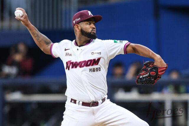 22일 NC전에서 역투하는 알칸타라./키움 히어로즈