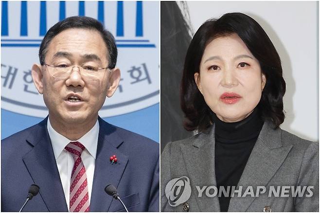 주호영 의원(왼쪽)과 이진숙 전 방송통신위원장 [연합뉴스 자료사진]