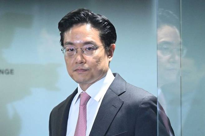 전인석 삼천당제약 대표가 이달 6일 서울 서초구 삼천당제약 본사에서 열린 기자간담회에 참석하고 있다. 연합뉴스