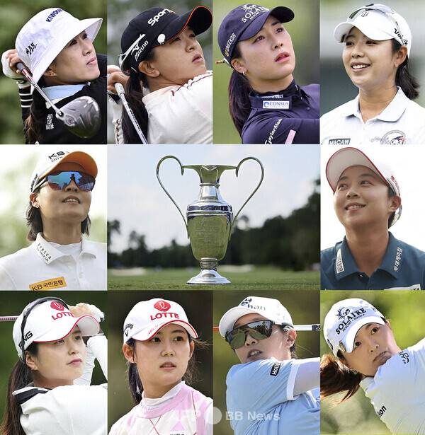 유해란, 김아림, 이소미, 신지은, 안나린, 이일희, 홍정민, 양윤서, 넬리 코다, 리디아 고 등과 함께 2026년 미국여자프로골프(LPGA) 투어 메이저 골프대회 셰브론 챔피언십에 출전하는 양희영, 김세영, 윤이나, 이미향, 전인지, 김효주, 최혜진, 황유민, 임진희, 고진영&nbsp;프로. 사진제공=ⓒAFPBBNews = News1 (사진을 무단으로 사용하지 마십시오.)