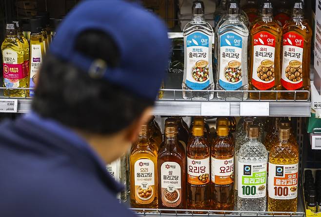 23일 서울시내 대형마트에 전분당 제품인 올리고당 등 전분당 제품이 진열돼 있다. 뉴시스