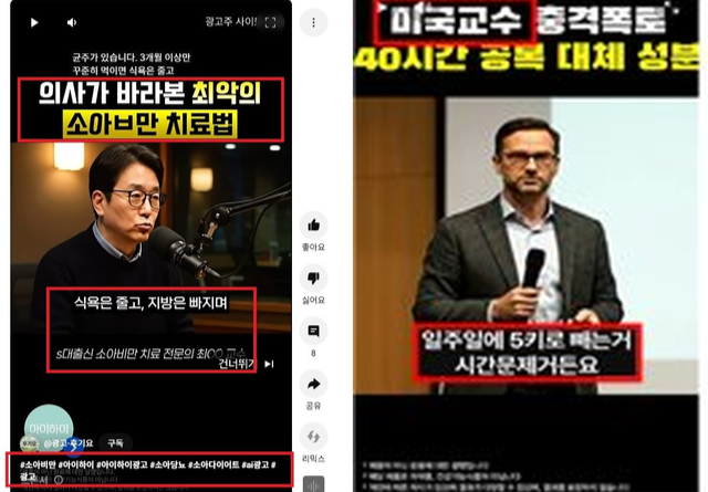 인공지능(AI)로 만든 ‘가짜 전문가’를 내세운 부당 광고 사례. 관계부처합동