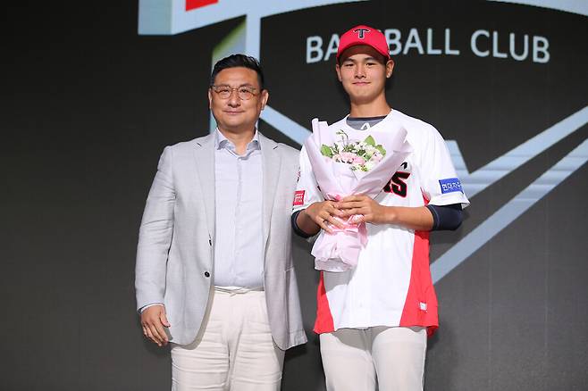 ▲ 2025년 1차 지명자인 조대현은 구속 저하로 어려움을 겪었고, 팔꿈치 수술 후 입대했다 ⓒKIA타이거즈