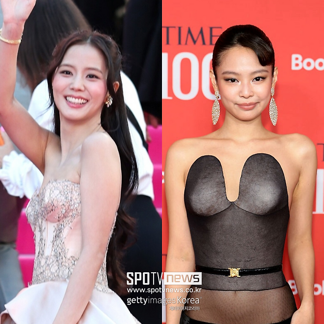 ▲블랙핑크 지수(왼쪽)와 제니. ⓒ게티이미지