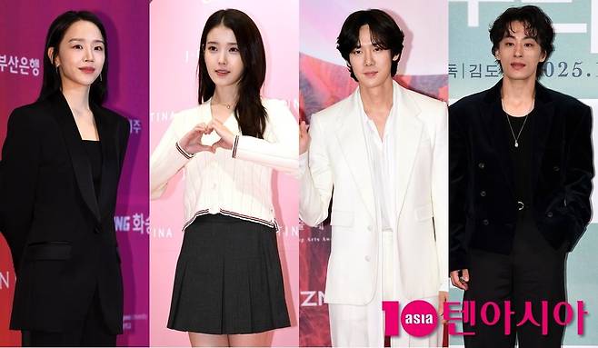 신혜선(왼쪽부터), 아이유, 유연석, 구교환이 주말극 4파전을 벌인다./사진=텐아시아DB