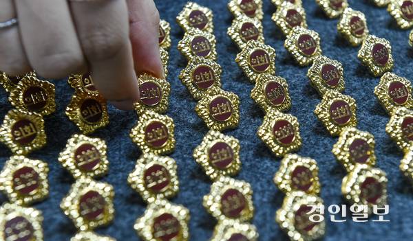 성남시 광역의원(경기도의회) 선거구 8곳 중 7곳의 더불어민주당·국민의힘 후보가 결정돼 진검승부에 돌입했다. 사진은 경기도의회 의원 배지. /경인일보DB