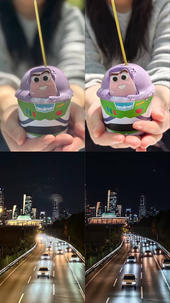 왼쪽부터 아이폰15 프로로 촬영한 사진과 샤오미17 울트라로 촬영한 사진 ⓒ 뉴스1 이민주 기자