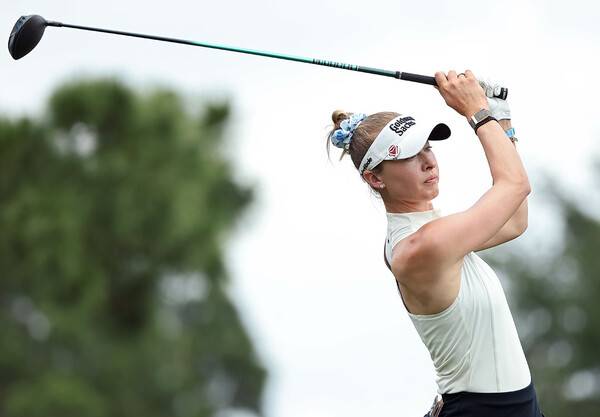 2026년 미국여자프로골프(LPGA) 투어 메이저 대회 셰브론 챔피언십에 출전한 넬리 코다가 1라운드에서 경기하는 모습이다. 사진제공=Getty_LPGA (사진을 무단으로 사용하지 마십시오.)