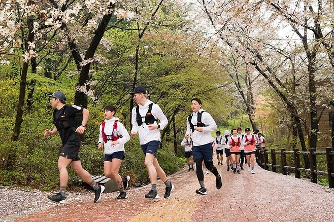 국내에 러닝 열풍이 불면서 산길·숲길 등을 달리는 ‘트레일러닝’도 함께 떠오르는 추세다. 사진은 노스페이스 트레일러닝 대회 ‘TNF 100 KOREA’ 대회 진행 모습. (매경DB)