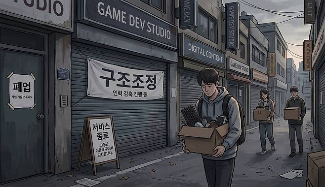중소 게임 개발사 폐업·구조조정 [Gemini 생성 이미지·기사 내용과 직접적인 관련이 없음]