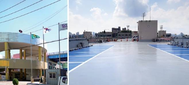 ▲&nbsp;인천남동공단산업용품상가 내 상가 주변과 주차장 모습. /사진제공=인천남동산업용품상가사업협동조합