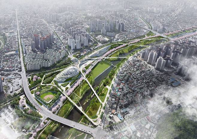 대전 제2문화예술복합단지기획디자인 마스터플랜 우수작인 '더시스템랩 건축사사무소'의 출품작./사진= 대전시 제공