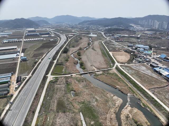 ▲ 천안 자전거 둘레길 200리 조성사업 구간인 풍서천 주변 모습. 천안시 제공.